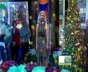 Singer performs a holiday song