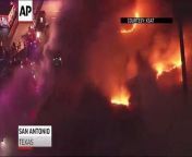 A San Antonio firefighter has died and two others are seriously hurt after a fire swept through a local shopping mall, where parts of the building collapsed and forced crews to retreat.