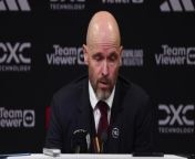 Manchester United boss Erik Ten Hag reacts to their 2-2 draw with Liverpool which hands the initiative to Arsenal in the Premier League title race&#60;br/&#62;Old Trafford, Manchester, UK