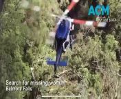 A search is underway for a missing woman aged in her 20s after she fell from a cliff at Belmore Falls on Sunday, April 7, 2024. Video by Darren Malone