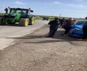 Callington Young Farmers tractor run from devon aoki tracksuit