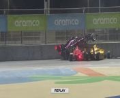 Formula 4 Saudi Arabian Championship 2024 Jeddah 2 Race 3 Big Crash from big butts arabian shaking
