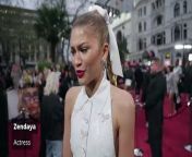 Zendaya attended the UK premiere of &#39;Challengers&#39; in central London on Wednesday. Zendaya is starring as a tennis player in the new film, which hits theaters on April 26. Report by Kennedyl. Like us on Facebook at http://www.facebook.com/itn and follow us on Twitter at http://twitter.com/itn