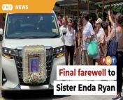 Over a thousand former students gather at the Assunta Secondary School to pay their respects to Sister Enda Ryan. She died on April 7 at 95. &#60;br/&#62;&#60;br/&#62;Free Malaysia Today is an independent, bi-lingual news portal with a focus on Malaysian current affairs.&#60;br/&#62;&#60;br/&#62;Subscribe to our channel - http://bit.ly/2Qo08ry&#60;br/&#62;------------------------------------------------------------------------------------------------------------------------------------------------------&#60;br/&#62;Check us out at https://www.freemalaysiatoday.com&#60;br/&#62;Follow FMT on Facebook: https://bit.ly/49JJoo5&#60;br/&#62;Follow FMT on Dailymotion: https://bit.ly/2WGITHM&#60;br/&#62;Follow FMT on X: https://bit.ly/48zARSW &#60;br/&#62;Follow FMT on Instagram: https://bit.ly/48Cq76h&#60;br/&#62;Follow FMT on TikTok : https://bit.ly/3uKuQFp&#60;br/&#62;Follow FMT Berita on TikTok: https://bit.ly/48vpnQG &#60;br/&#62;Follow FMT Telegram - https://bit.ly/42VyzMX&#60;br/&#62;Follow FMT LinkedIn - https://bit.ly/42YytEb&#60;br/&#62;Follow FMT Lifestyle on Instagram: https://bit.ly/42WrsUj&#60;br/&#62;Follow FMT on WhatsApp: https://bit.ly/49GMbxW &#60;br/&#62;------------------------------------------------------------------------------------------------------------------------------------------------------&#60;br/&#62;Download FMT News App:&#60;br/&#62;Google Play – http://bit.ly/2YSuV46&#60;br/&#62;App Store – https://apple.co/2HNH7gZ&#60;br/&#62;Huawei AppGallery - https://bit.ly/2D2OpNP&#60;br/&#62;&#60;br/&#62;#FMTNews #SisterEndaRyan #AssuntaSecondarySchool