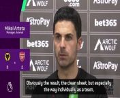 Arteta praised Arsenal&#39;s mentality after bouncing back from disappointing recent results by beating Wolves.