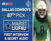 Check out new Dallas Cowboys linebacker Marist Liufau in his first interview after being drafted. Then, hear the secret audio of Jerry Jones telling Liufau he&#39;s now a member of America&#39;s Team.