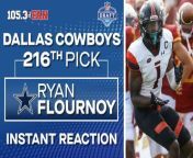 With the 216th pick in the 2024 NFL Draft, the Dallas Cowboys selected Ryan Flournoy, wide receiver from SE Missouri. Check out the Draft show react and analyze the pick in the video above!
