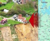 A farmhouse in Trimingham, England has been scheduled for demolition after years of coastal erosion left it dangling over the edge of a cliff. Veuer’s Matt Hoffman has the story.