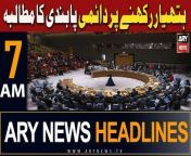 #SecurityCouncil #headlines #pmshehbazsharif #pti #pakvsnz #babarazam &#60;br/&#62;&#60;br/&#62;Follow the ARY News channel on WhatsApp: https://bit.ly/46e5HzY&#60;br/&#62;&#60;br/&#62;Subscribe to our channel and press the bell icon for latest news updates: http://bit.ly/3e0SwKP&#60;br/&#62;&#60;br/&#62;ARY News is a leading Pakistani news channel that promises to bring you factual and timely international stories and stories about Pakistan, sports, entertainment, and business, amid others.&#60;br/&#62;&#60;br/&#62;Official Facebook: https://www.fb.com/arynewsasia&#60;br/&#62;&#60;br/&#62;Official Twitter: https://www.twitter.com/arynewsofficial&#60;br/&#62;&#60;br/&#62;Official Instagram: https://instagram.com/arynewstv&#60;br/&#62;&#60;br/&#62;Website: https://arynews.tv&#60;br/&#62;&#60;br/&#62;Watch ARY NEWS LIVE: http://live.arynews.tv&#60;br/&#62;&#60;br/&#62;Listen Live: http://live.arynews.tv/audio&#60;br/&#62;&#60;br/&#62;Listen Top of the hour Headlines, Bulletins &amp; Programs: https://soundcloud.com/arynewsofficial&#60;br/&#62;#ARYNews&#60;br/&#62;&#60;br/&#62;ARY News Official YouTube Channel.&#60;br/&#62;For more videos, subscribe to our channel and for suggestions please use the comment section.