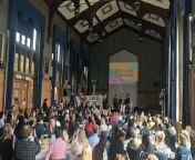 A free Palestine protest stormed the Education Awards at University of Sheffield.
