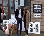 London mayor Sadiq Khan casts vote in local election PA