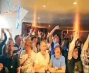 Watch a flare set off inside Curve in Ipswich as fans celebrate the Blues&#39; win.