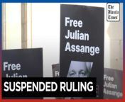 UK court delays Assange&#39;s extradition appeal &#60;br/&#62;&#60;br/&#62;Two UK judges put off a decision on whether Julian Assange can appeal his extradition to the US. They&#39;re waiting for more assurances from Washington and will reconvene in three weeks.&#60;br/&#62;&#60;br/&#62;Video by AFP&#60;br/&#62;&#60;br/&#62;Subscribe to The Manila Times Channel - https://tmt.ph/YTSubscribe &#60;br/&#62; &#60;br/&#62;Visit our website at https://www.manilatimes.net &#60;br/&#62;&#60;br/&#62;Follow us: &#60;br/&#62;Facebook - https://tmt.ph/facebook &#60;br/&#62;Instagram - https://tmt.ph/instagram &#60;br/&#62;Twitter - https://tmt.ph/twitter &#60;br/&#62;DailyMotion - https://tmt.ph/dailymotion &#60;br/&#62; &#60;br/&#62;Subscribe to our Digital Edition - https://tmt.ph/digital &#60;br/&#62; &#60;br/&#62;Check out our Podcasts: &#60;br/&#62;Spotify - https://tmt.ph/spotify &#60;br/&#62;Apple Podcasts - https://tmt.ph/applepodcasts &#60;br/&#62;Amazon Music - https://tmt.ph/amazonmusic &#60;br/&#62;Deezer: https://tmt.ph/deezer &#60;br/&#62;Tune In: https://tmt.ph/tunein&#60;br/&#62; &#60;br/&#62;#TheManilaTimes&#60;br/&#62;#tmtnews&#60;br/&#62;#unitedkingdom &#60;br/&#62;#julianassange &#60;br/&#62;#wikileaks